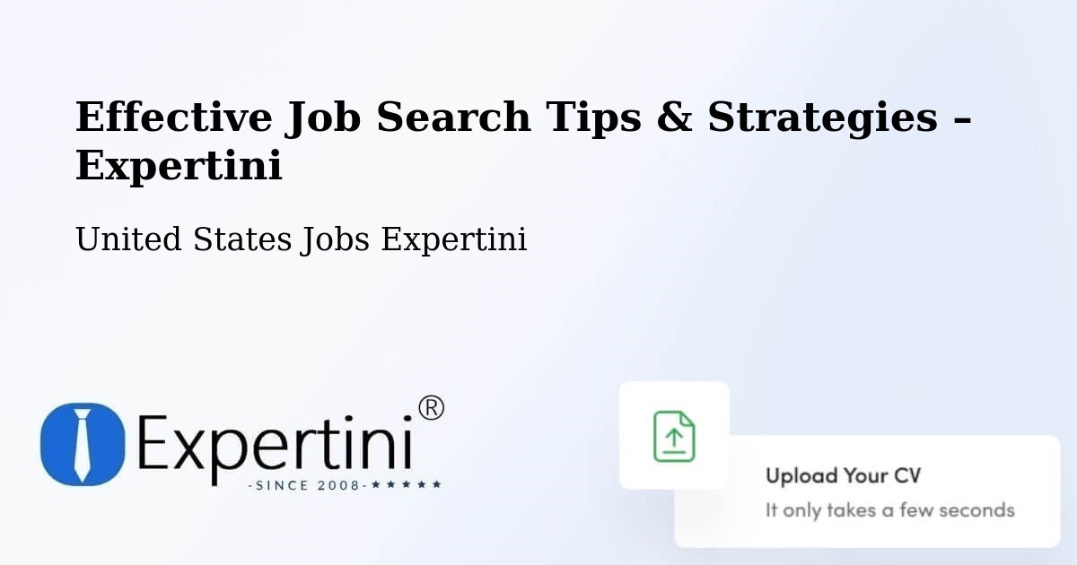Job Search Tips & Strategies for Job Seekers – Tea - Tea, United States Jobs Expertini