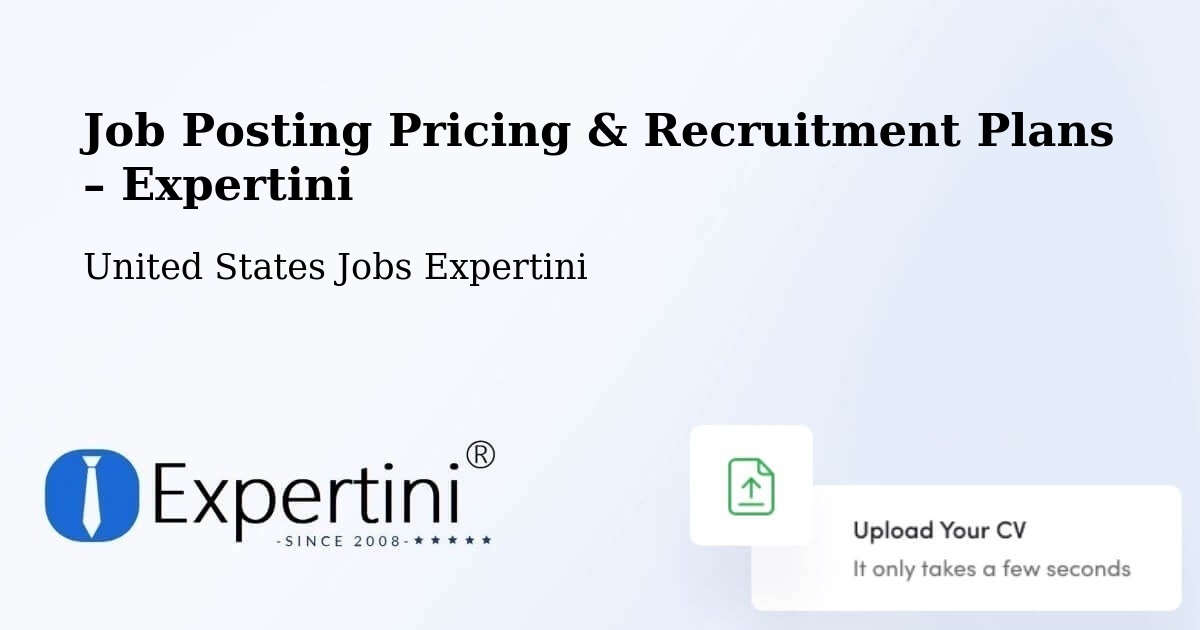 Job Posting Pricing & Recruitment Plans – Tea - Tea, United States Jobs Expertini